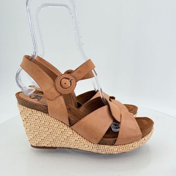 Sofft Womens Clarissa Wedge Ankle Strap Sandals Size 10 M Brown Leather - Picture 5 of 16